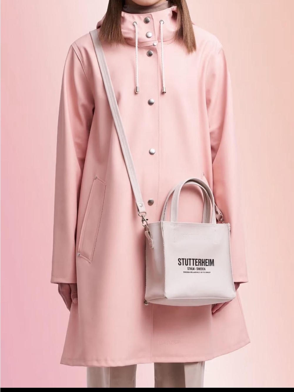 Stutterheim Mosebacke Raincoat Pale Pink
